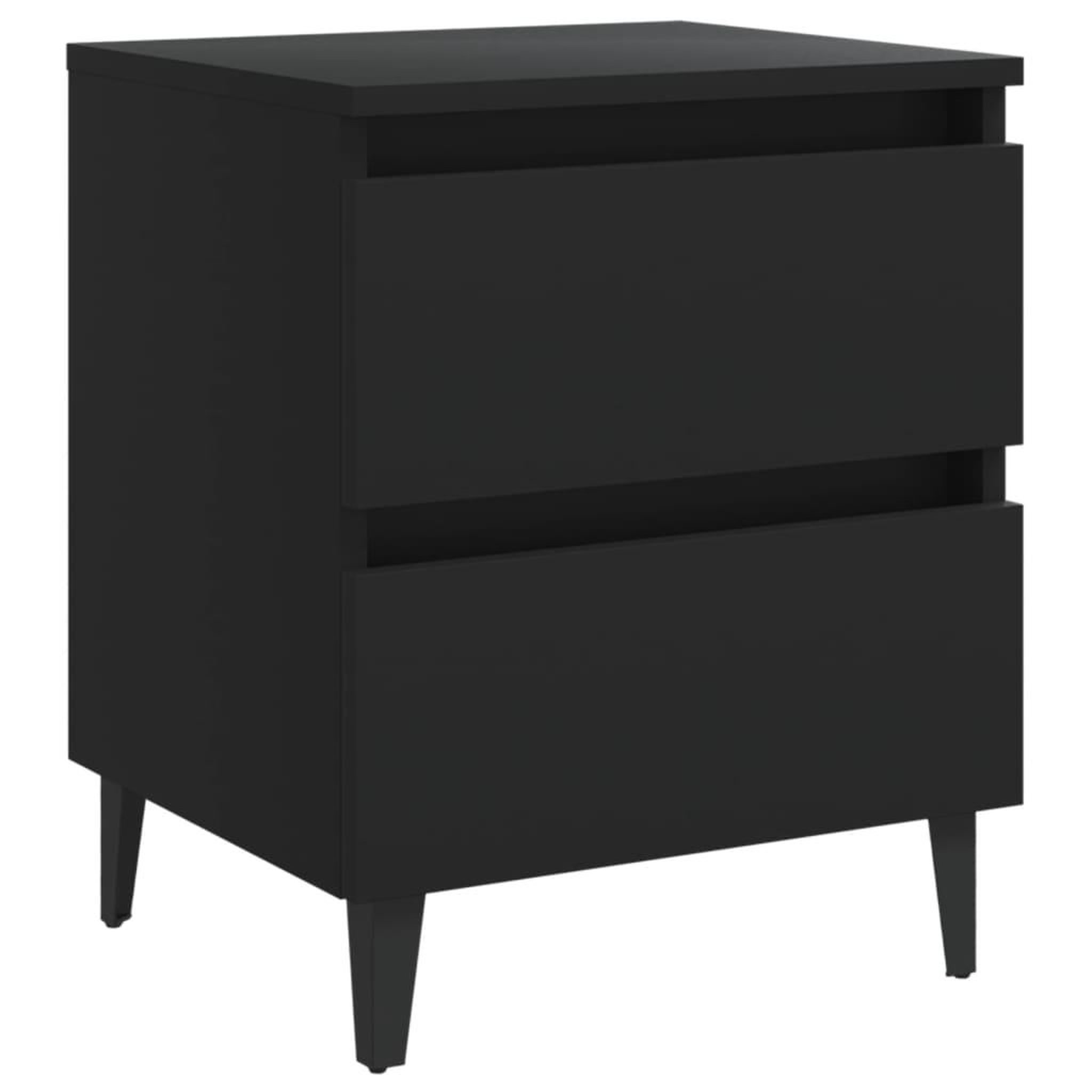 Voir la diapositive 2 : VIDAXL Table de chevet noir 40x35x50 cm bois d'ingenierie