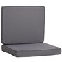 Voir la diapositive 1 : OUTSUNNY Coussins de fauteuil de jardin zippés déhoussables - galettes de chaise de jardin - épais rembourrage 7 cm - polyester haute densité gris