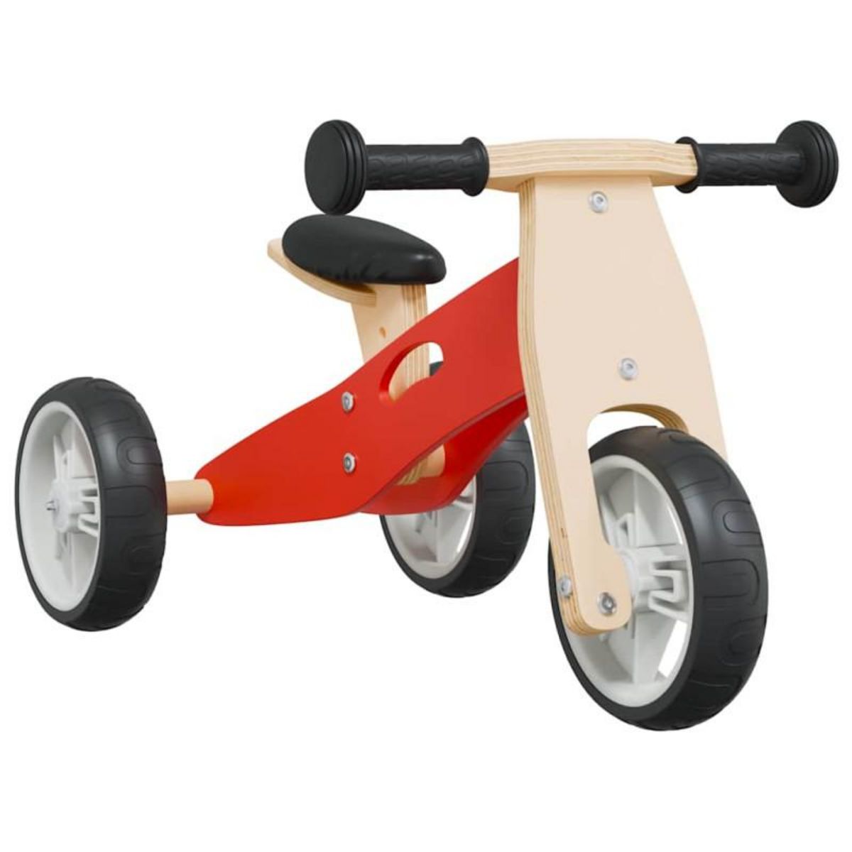VIDAXL Vélo d équilibre pour enfants 2 in 1 rouge
