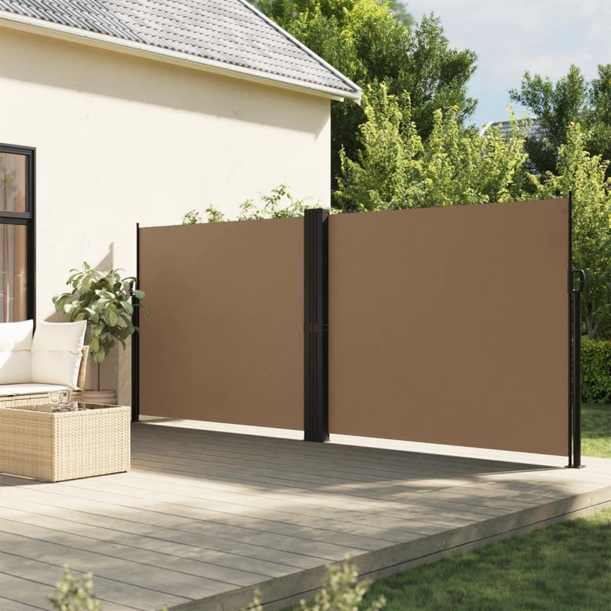 VIDAXL Auvent lateral retractable taupe 160x600 cm