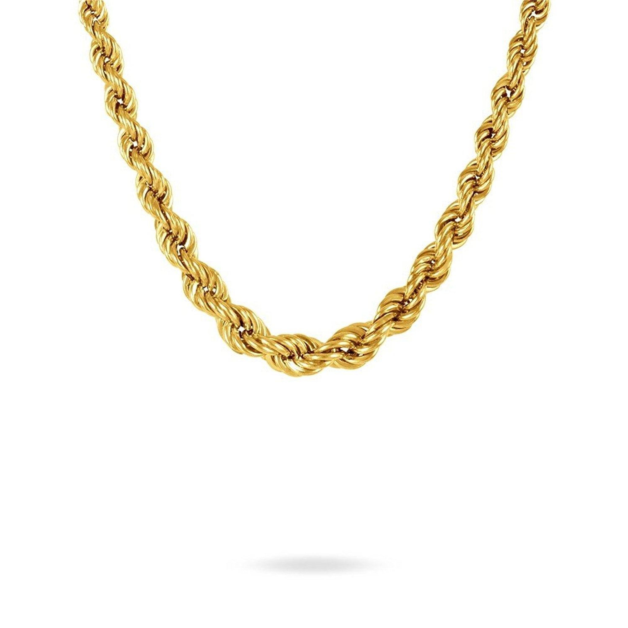 L'ATELIER D'AZUR Collier Femme Maille Corde en Chute - Or Jaune