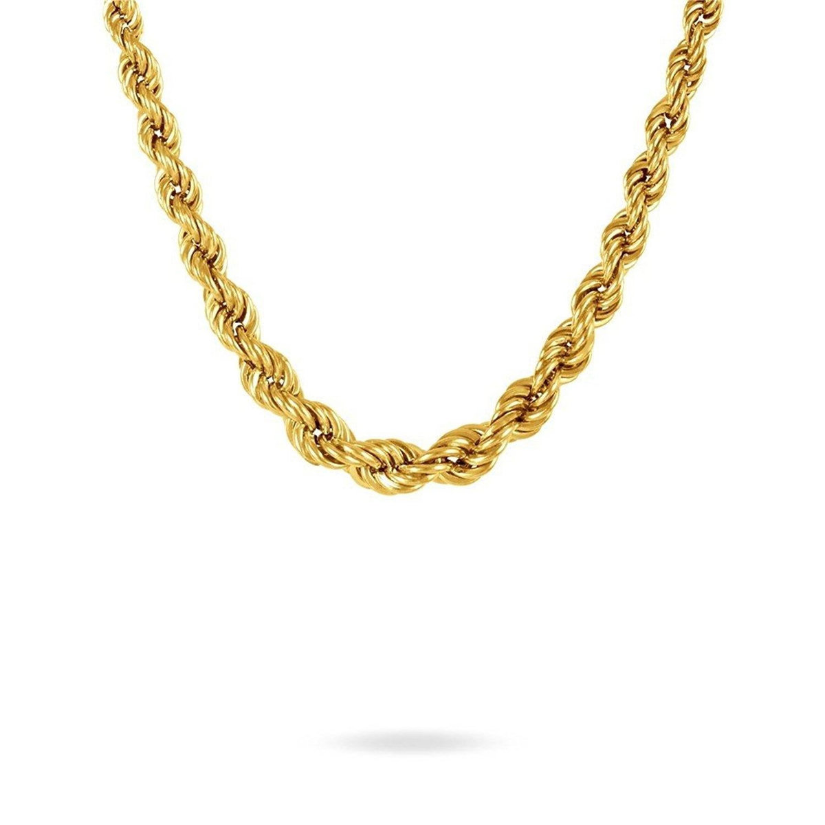 L'ATELIER D'AZUR Collier Femme Maille Corde en Chute - Or Jaune