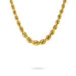 L'ATELIER D'AZUR Collier Femme Maille Corde en Chute - Or Jaune