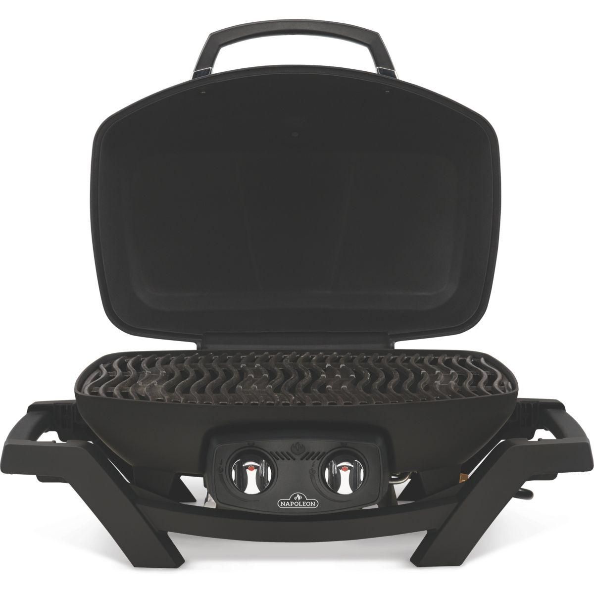 NAPOLEON Barbecue gaz Travel Q Pro noir 2brûleurs sur chariot pliant, 54x37 cm
