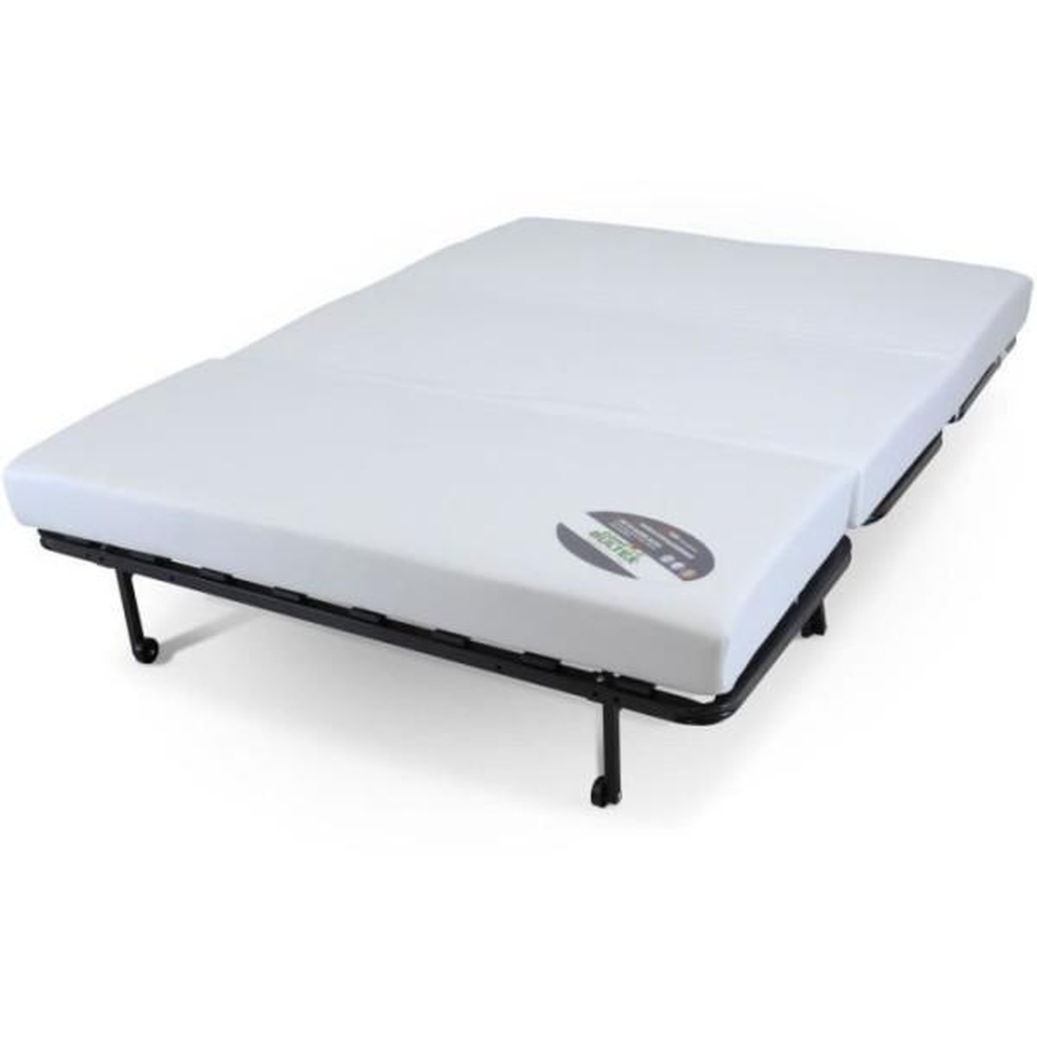 Voir la diapositive 6 : MARKET24 Banquette BZ - 2 places - Tissu Anthracite - 143 x 106 x 92 cm - Matelas BULTEX - BECCI