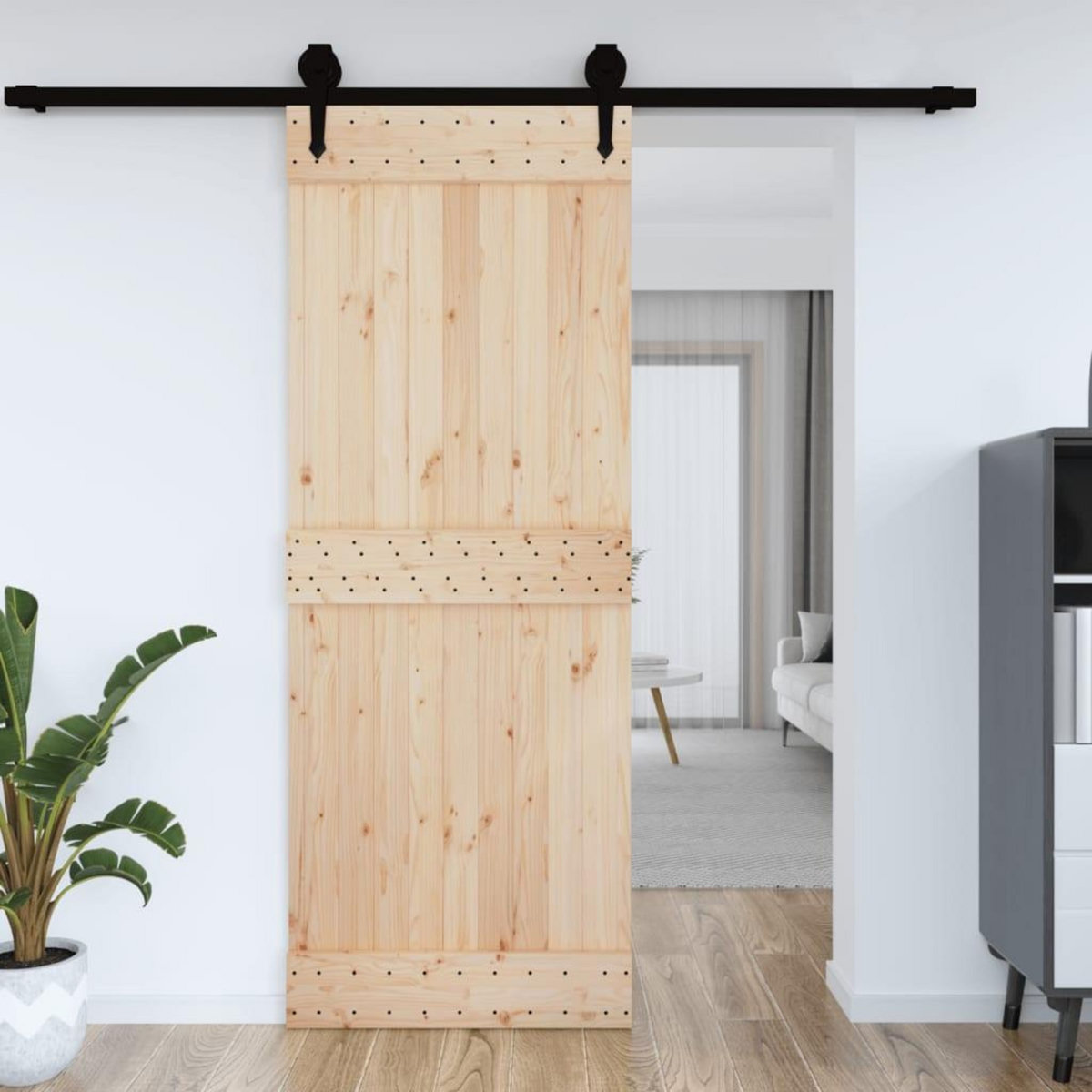 VIDAXL Porte NARVIK 85x210 cm bois massif de pin