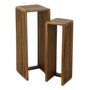 Voir la diapositive 1 : Paris Prix Lot de 2 Tables d'Appoint en Bois  Teck  88cm Naturel