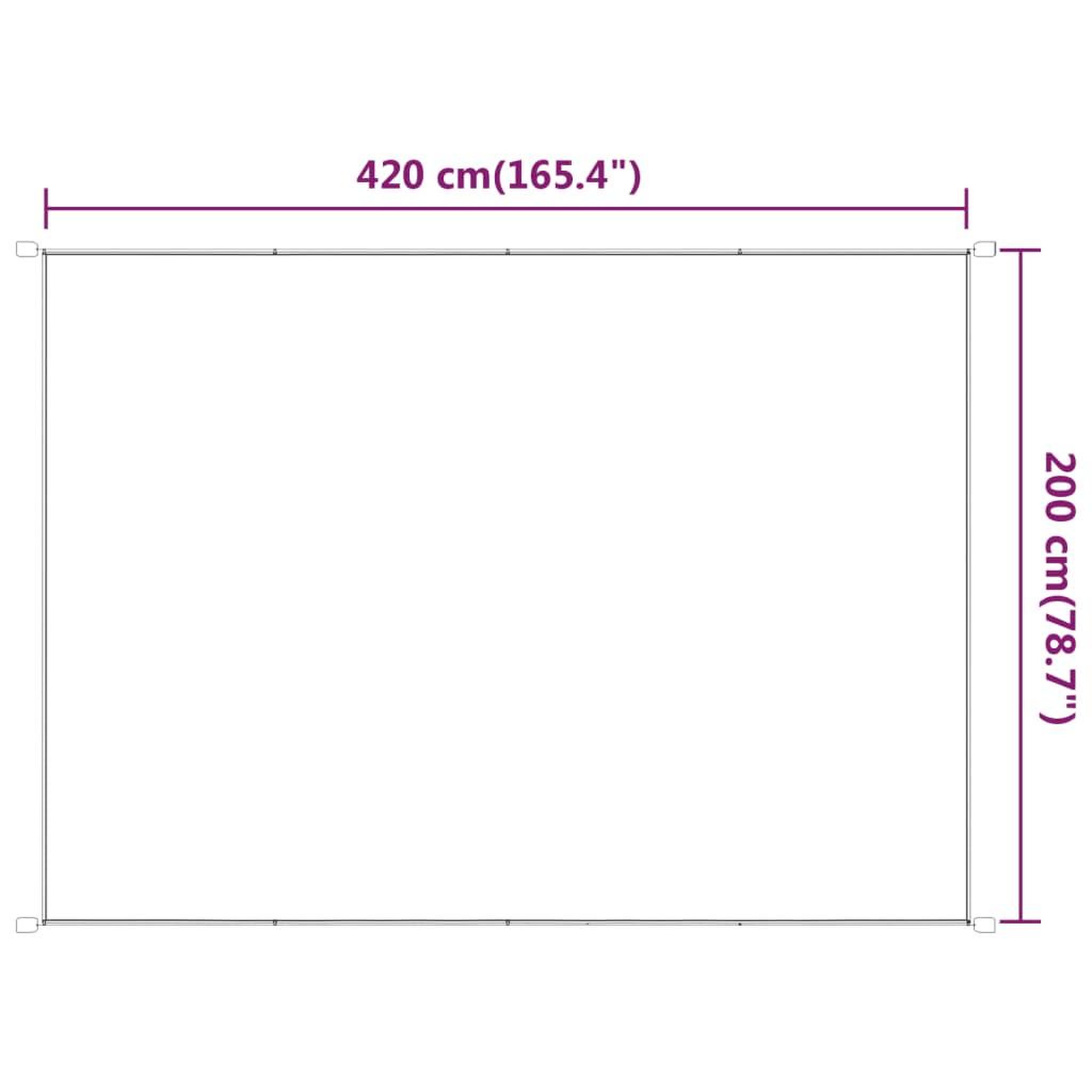 Voir la diapositive 6 : VIDAXL Auvent vertical Vert clair 200x420 cm Tissu oxford