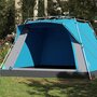 Voir la diapositive 1 : VIDAXL Tente de camping cabine 4 personnes bleu liberation rapide