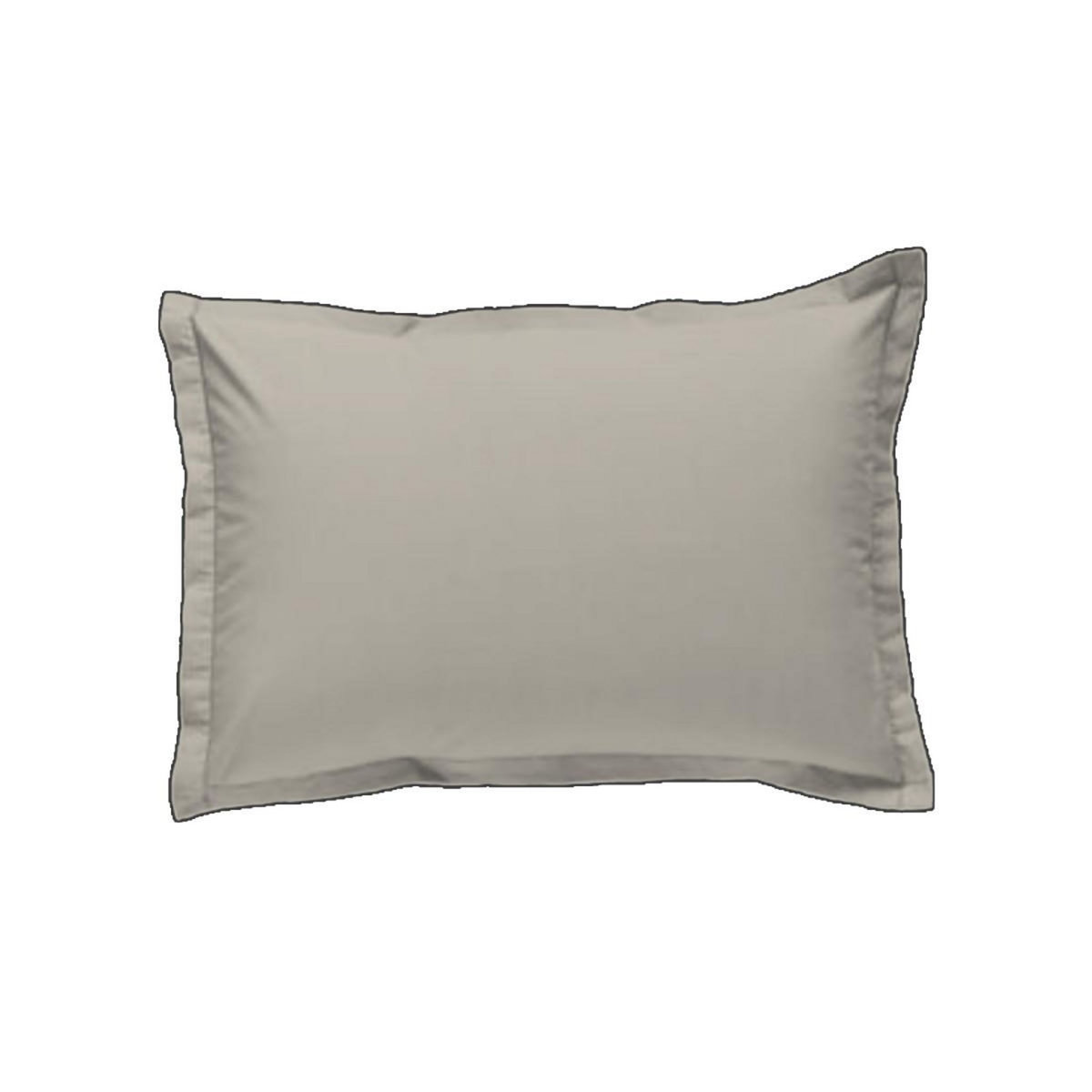 FUTURE HOME Lot de 2 taies d'oreiller unies en coton finition bourdon