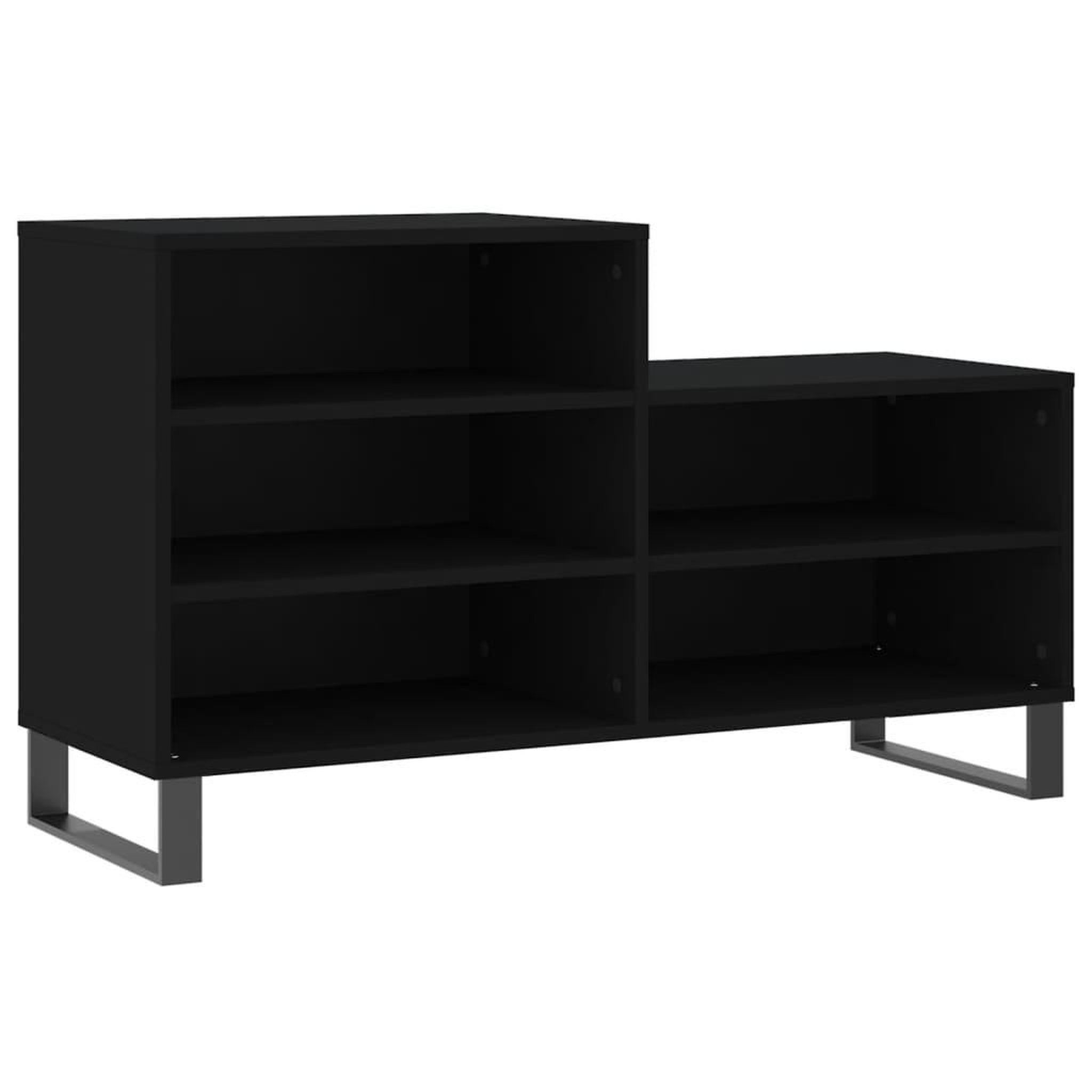 Voir la diapositive 2 : VIDAXL Armoire a chaussures Noir 102x36x60 cm Bois d'ingenierie