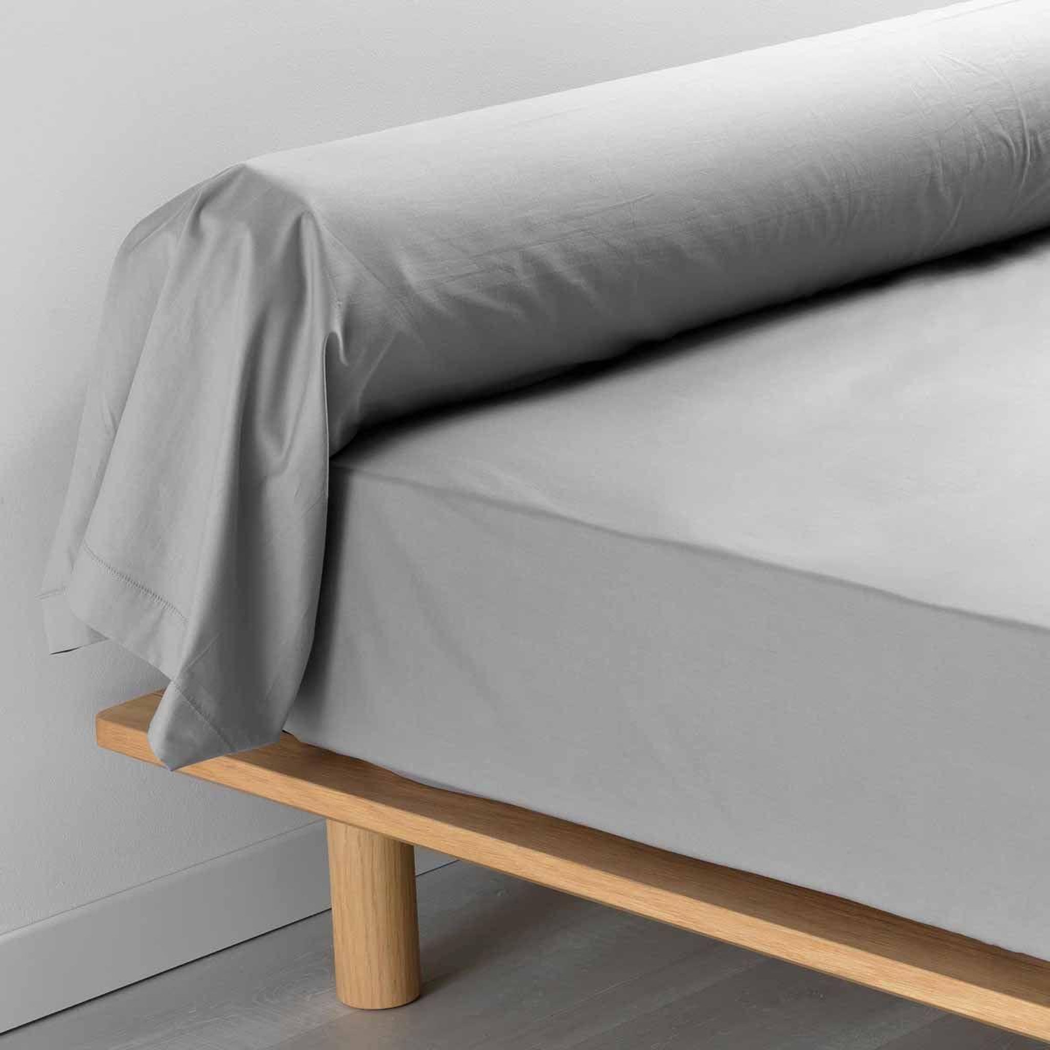 Voir la diapositive 1 : Douceur d'Intérieur Taie de traversin  percaline  85x185cm gris