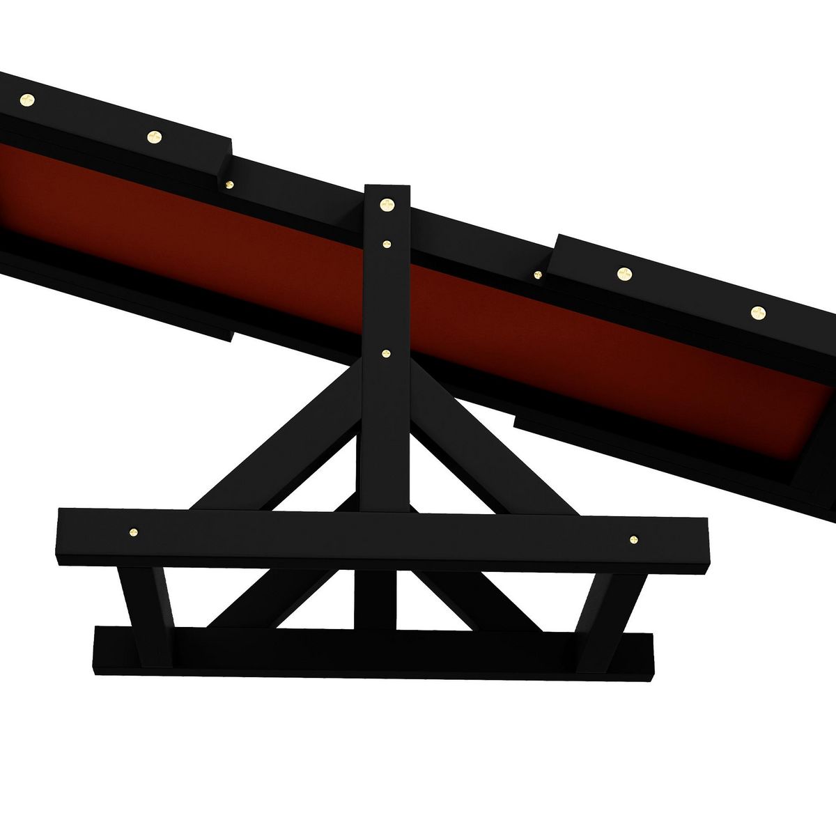 PAWHUT Agility sport pour chien bascule - bascule pour chien - équipement entrainement chien - bois sapin pré-huilé feutre bitumé antidérapant brique noir