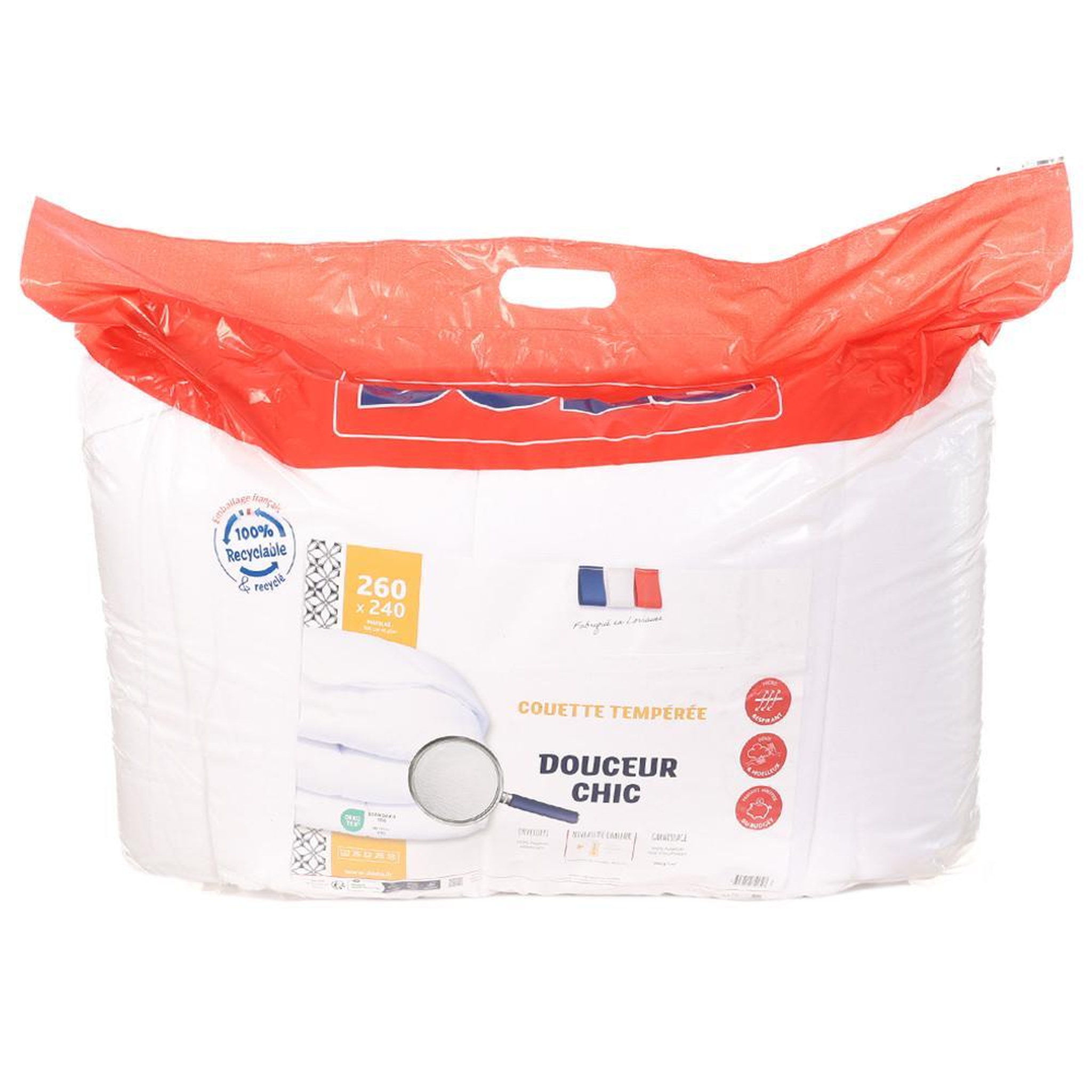 Voir la diapositive 2 : DODO Couettes blanc dodo douceur chic 240x260