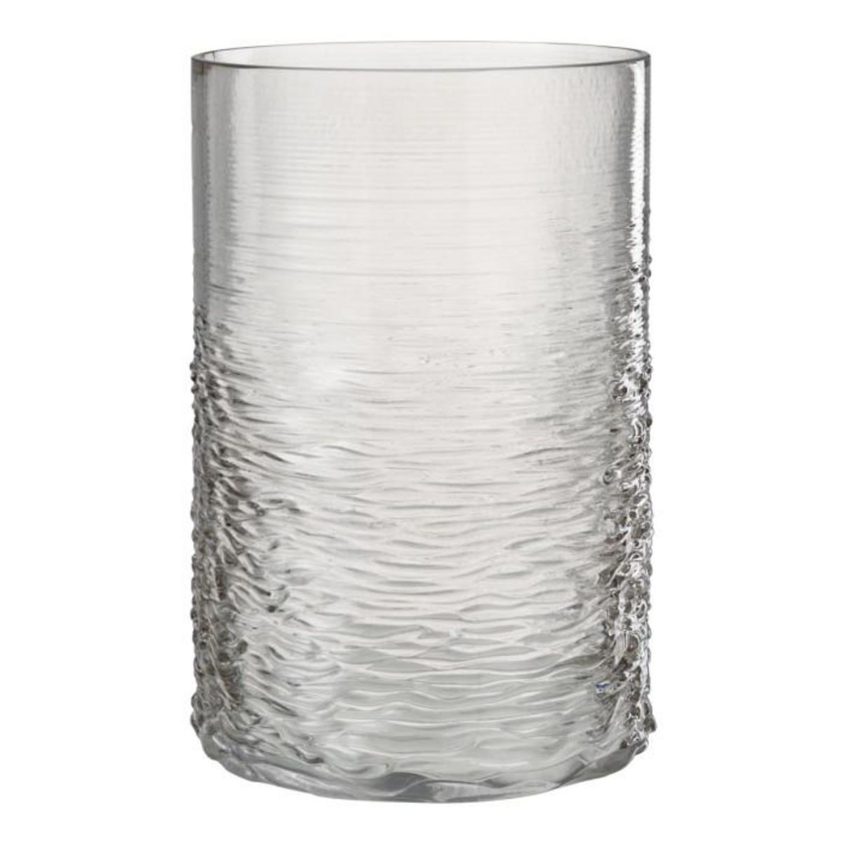 Paris Prix Photophore en Verre Design  Sladia  30cm Gris