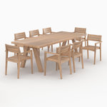 Rendez vous déco Table et chaises de jardin 8 personnes en bois de teck recyclé-Molo