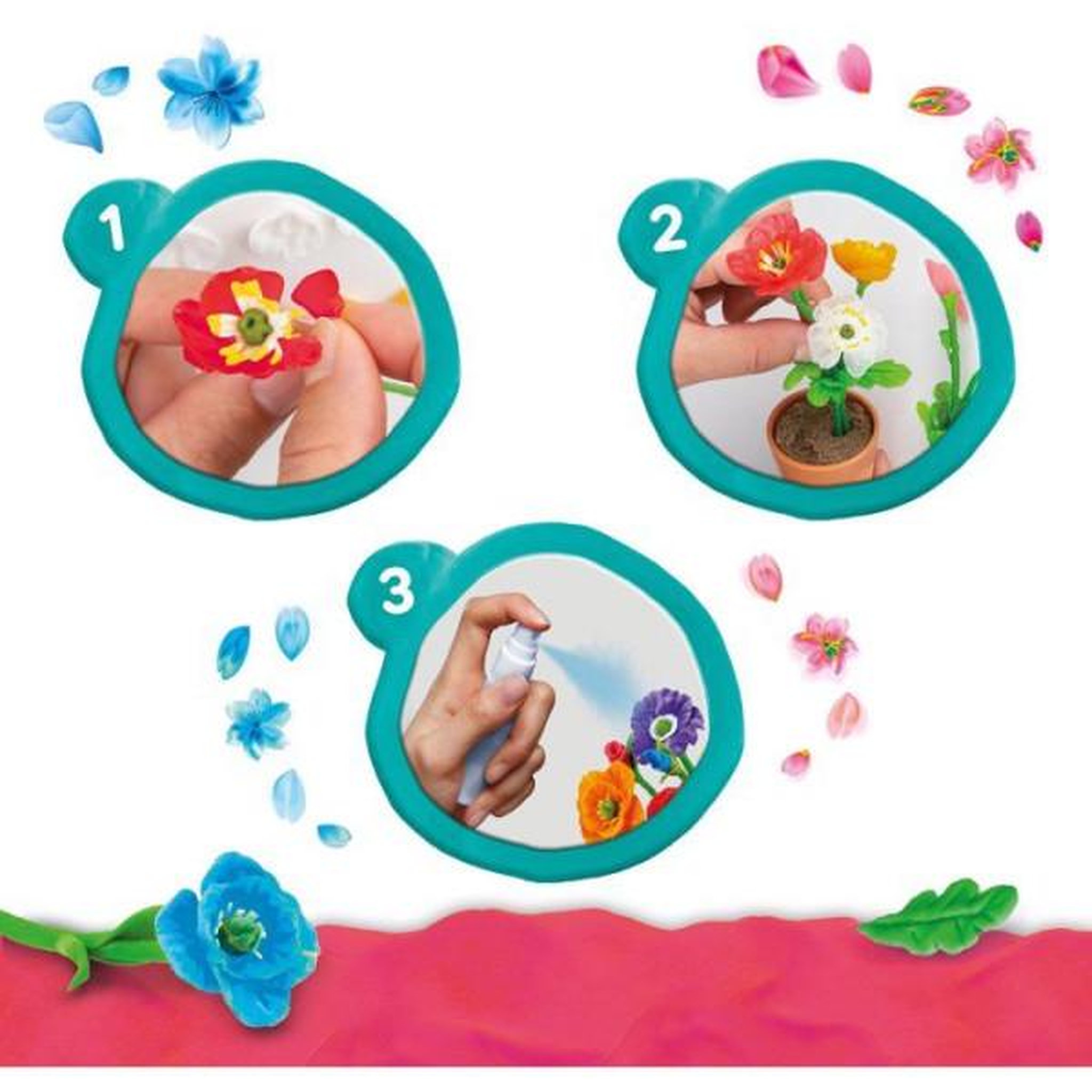Voir la diapositive 3 : LISCIANI GIOCHI Coffret créatif - LISCIANI - Kids Art Créations Florales - Fleurs parfumées - Modelage créatif - Loisir manuel