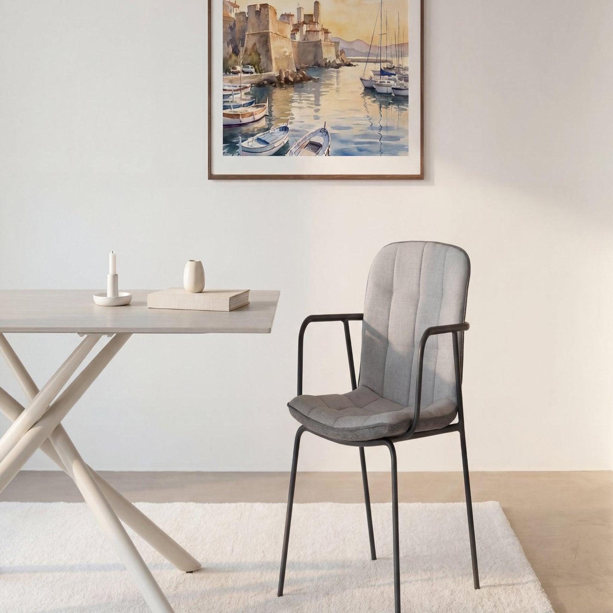Voir la diapositive 2 : CASANOVA PARIS Marlo - lot de 4 chaises pieds en métal