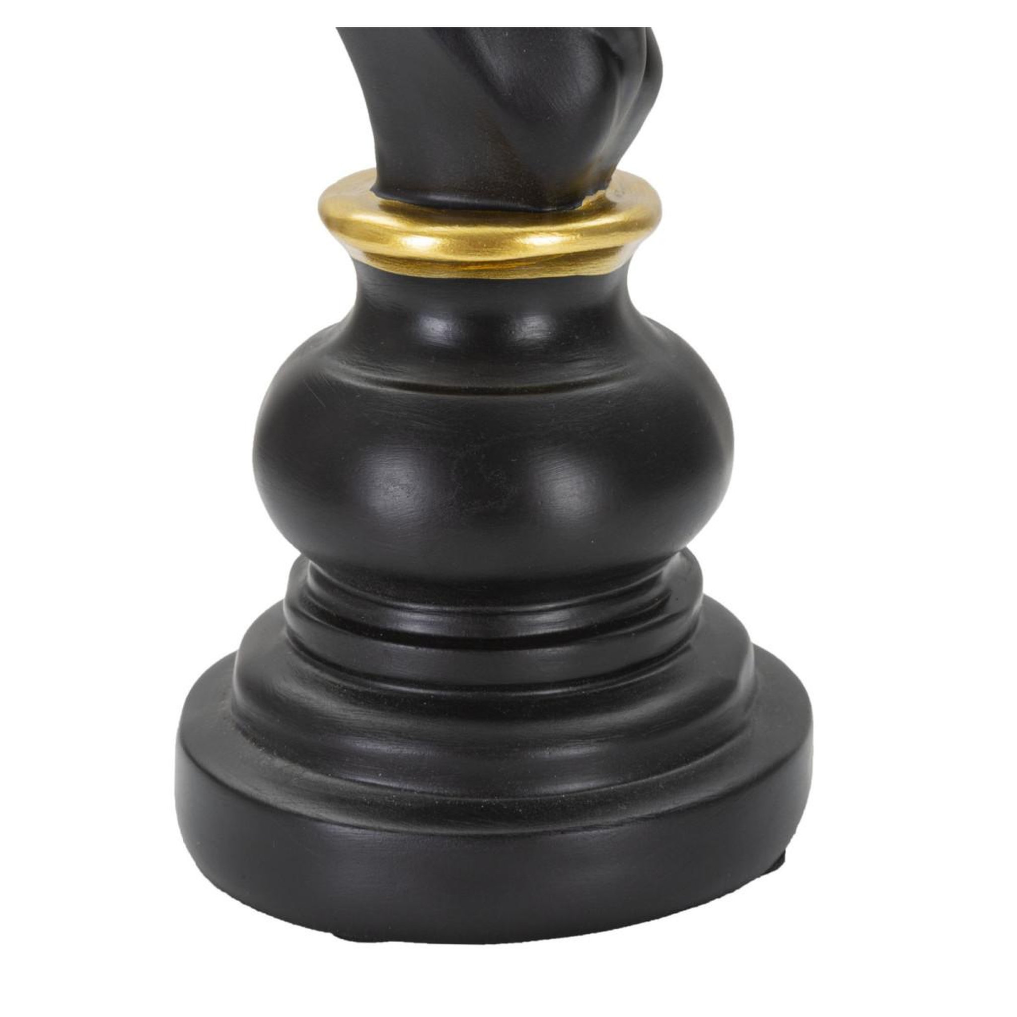 Voir la diapositive 6 : Paris Prix Pièce d'échec déco en résine  cavalier  27cm noir