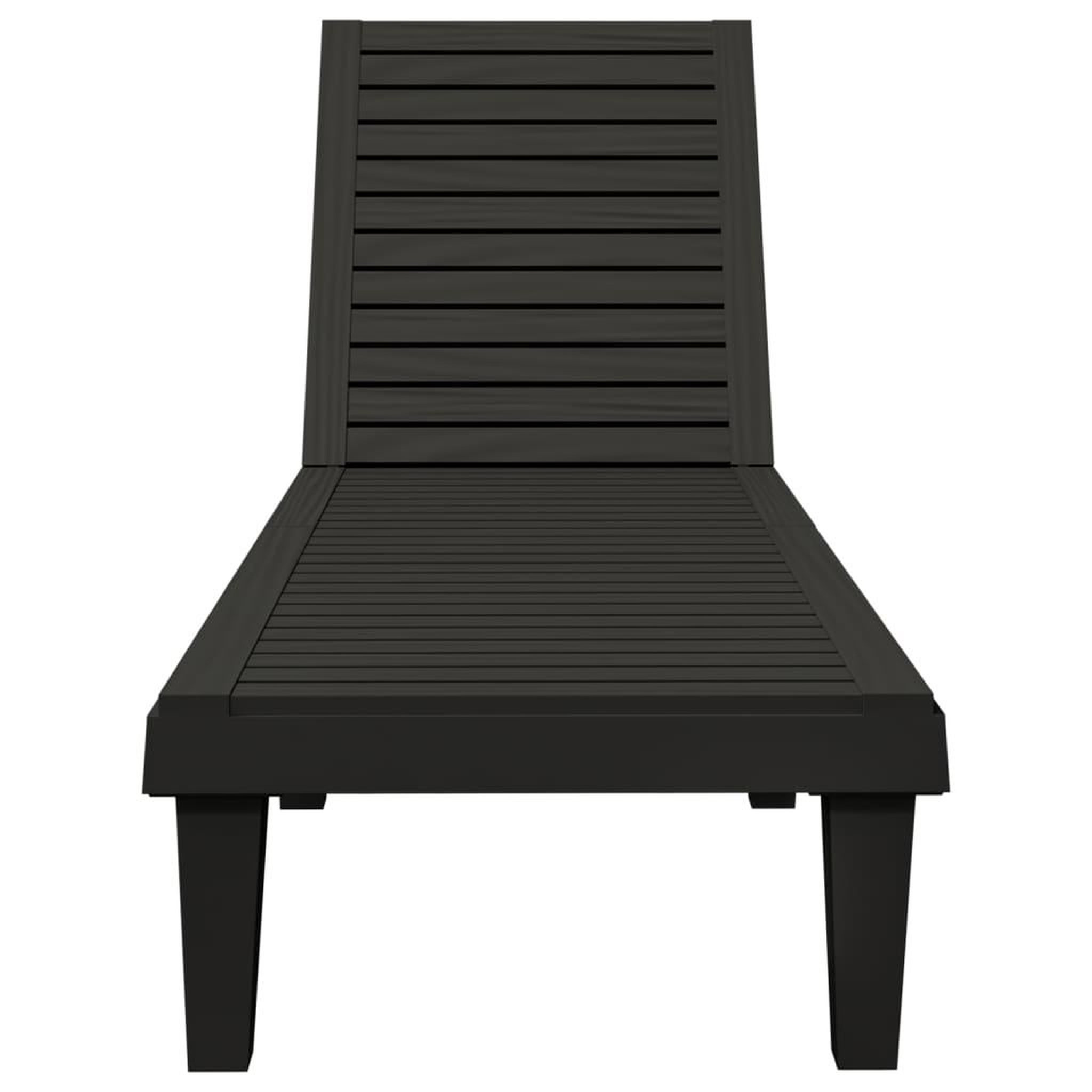 Voir la diapositive 3 : VIDAXL Chaise longue noir 155x58x83 cm polypropylene