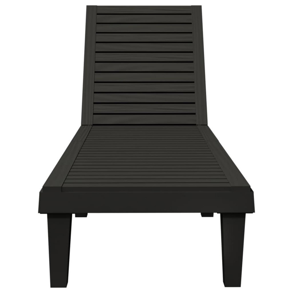 VIDAXL Chaise longue noir 155x58x83 cm polypropylene