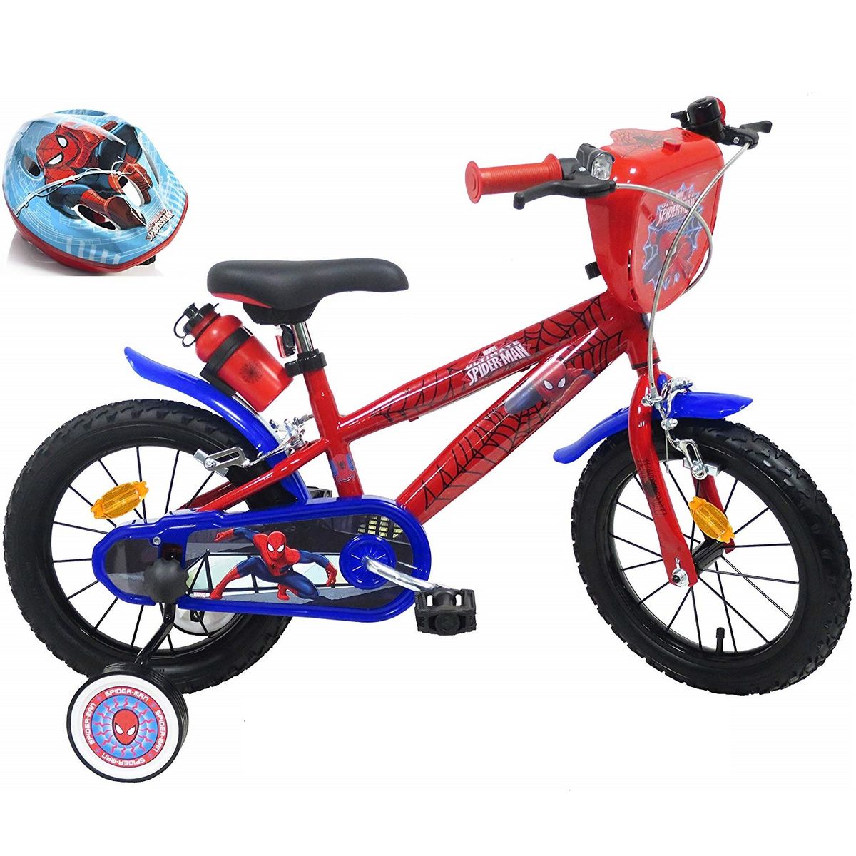 SPIDERMAN Vélo 14 pouces - Spiderman + casque de protection