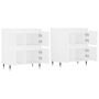 Voir la diapositive 4 : VIDAXL Buffets 2 pcs blanc bois d'ingenierie