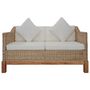 Voir la diapositive 2 : VIDAXL Canape a 2 places avec coussins Rotin naturel
