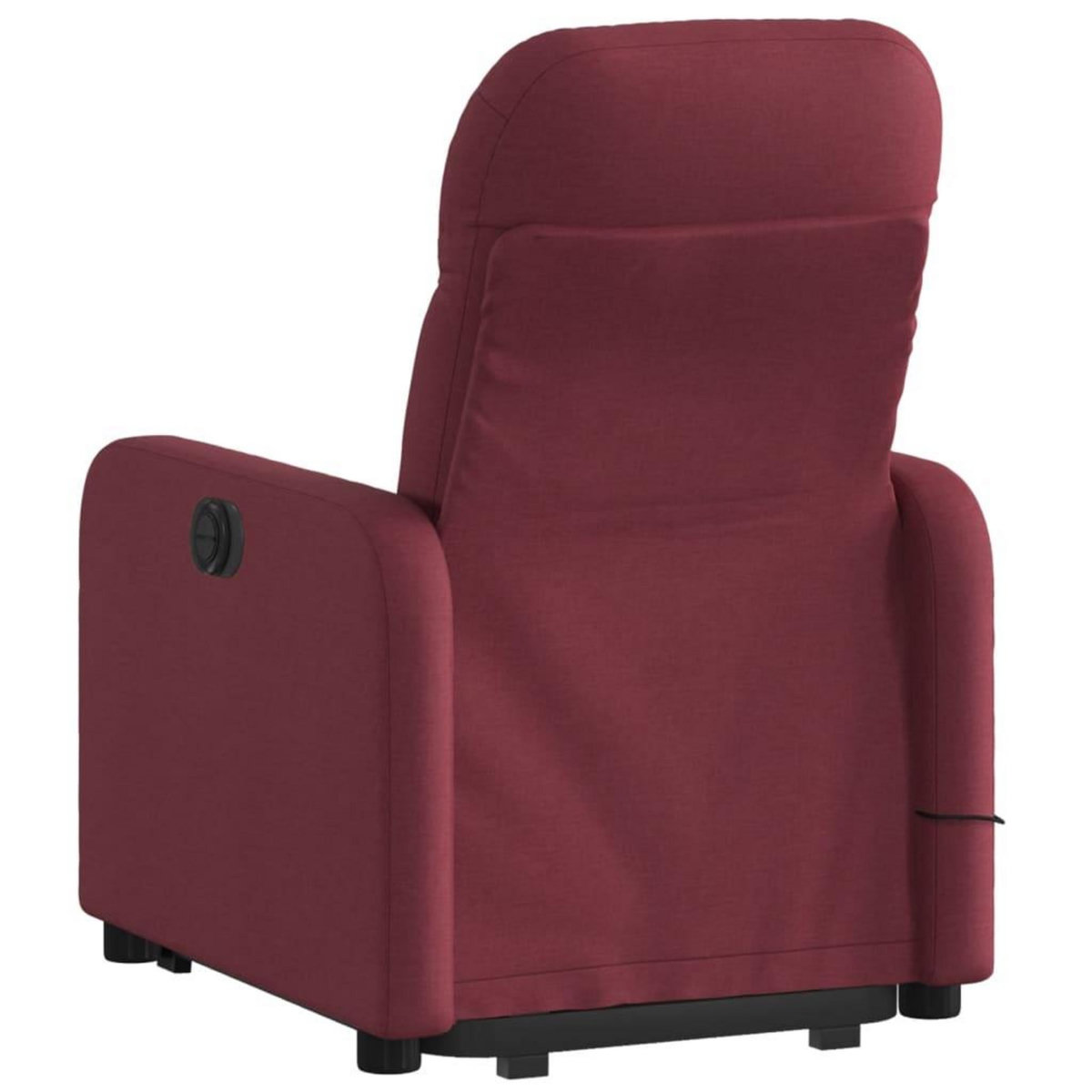 VIDAXL Fauteuil inclinable de massage electrique Rouge bordeaux Tissu