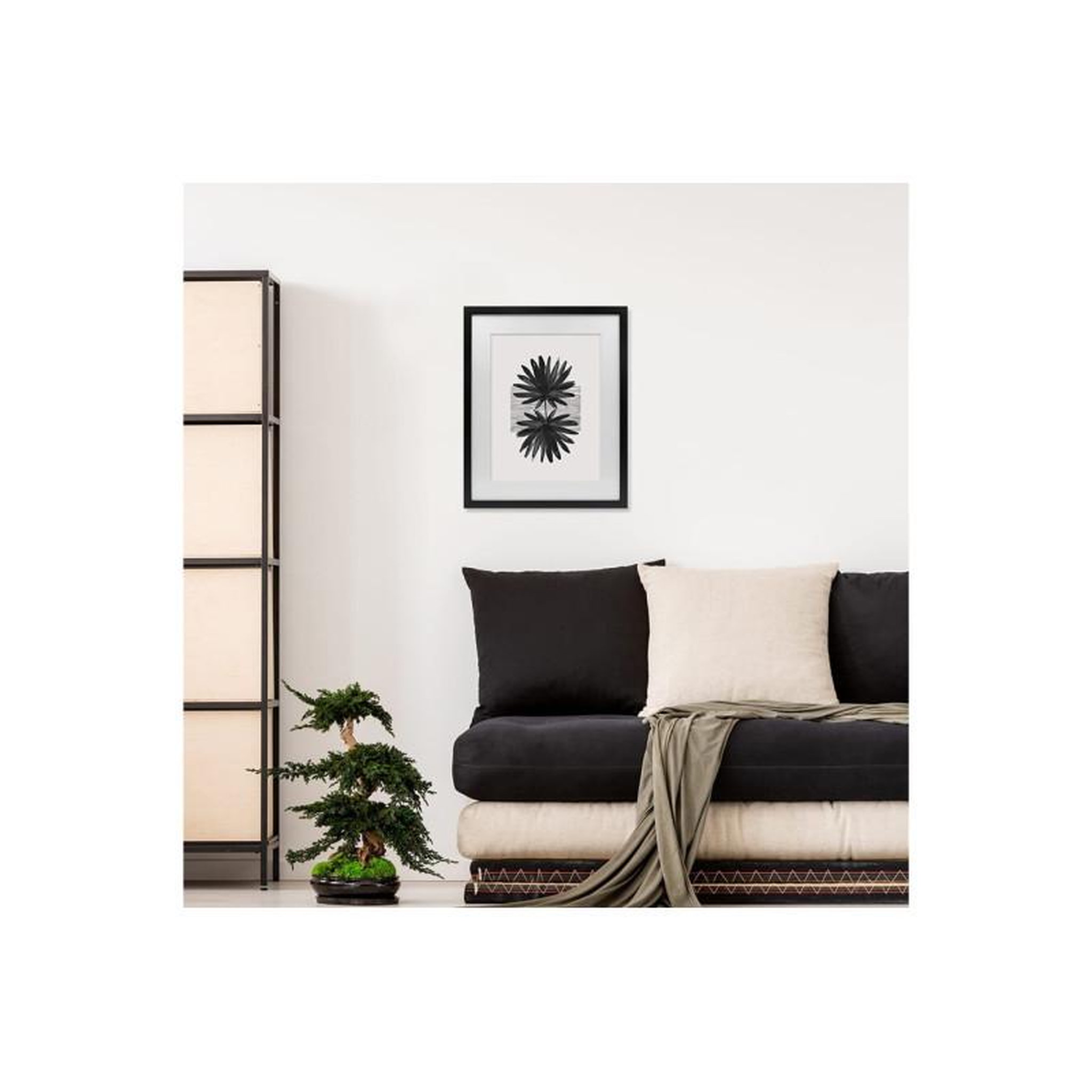 Voir la diapositive 5 : CEANOTHE Cadre Ceanothe CADRE 40X50 OUV 30X40 MILAN NOIR