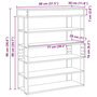 Voir la diapositive 6 : VIDAXL Etagere a chaussures noir 80x30x98 cm bois d'ingenierie