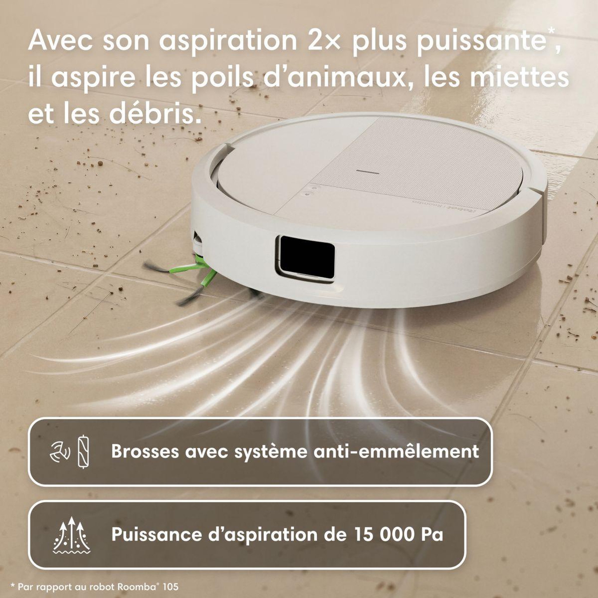 Voir la diapositive 3 : IROBOT Robot aspirateur laveur roomba combo 115 + auto empty