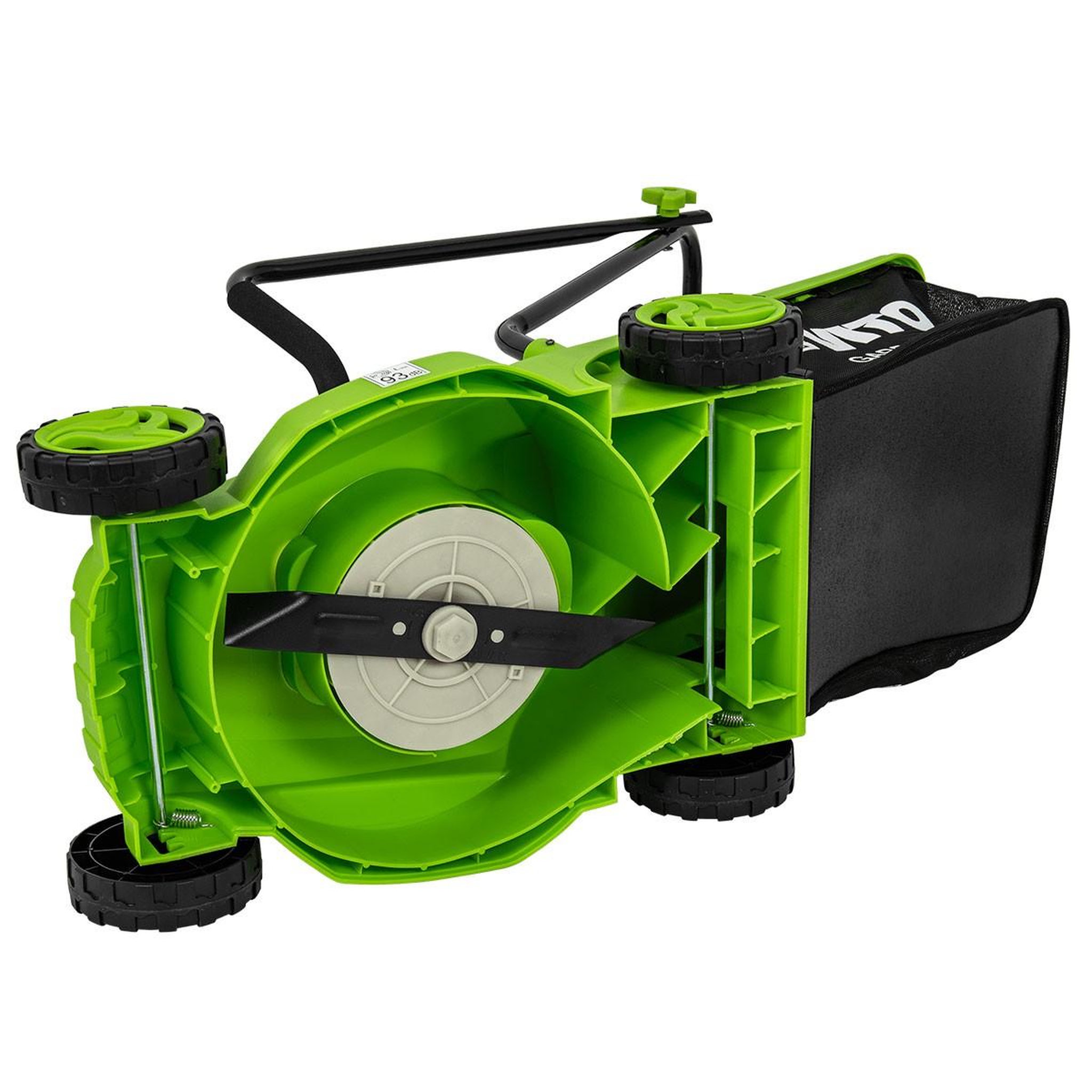 Voir la diapositive 3 : VITO Tondeuse electrique 1200W Surface 300M2 Coupe 32 cm 3 Hauteur de coupe 20-65 mm Bac 30L VITO
