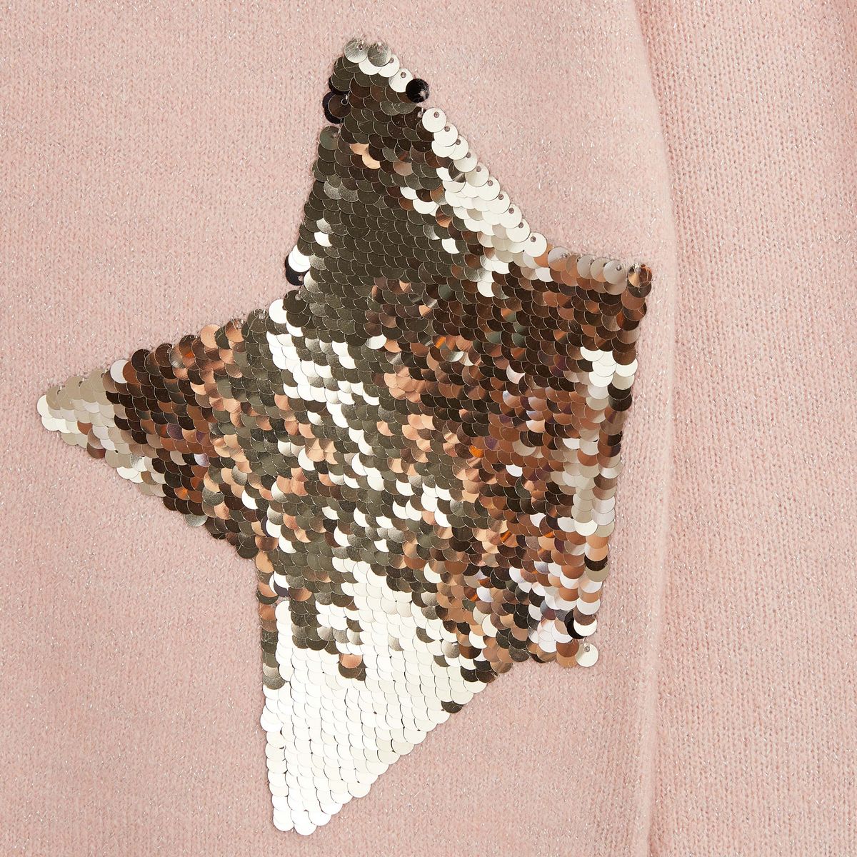 IN EXTENSO Pull doux à sequins réversibles étoile fille