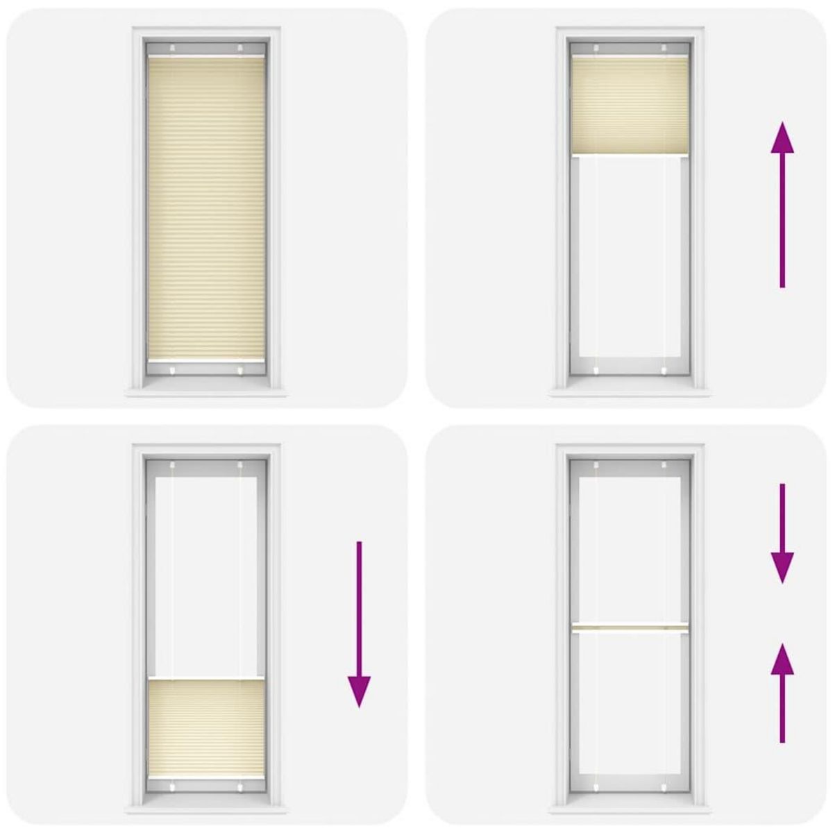 VIDAXL Store plisse creme 70x200 cm largeur du tissu 69,4 cm polyester