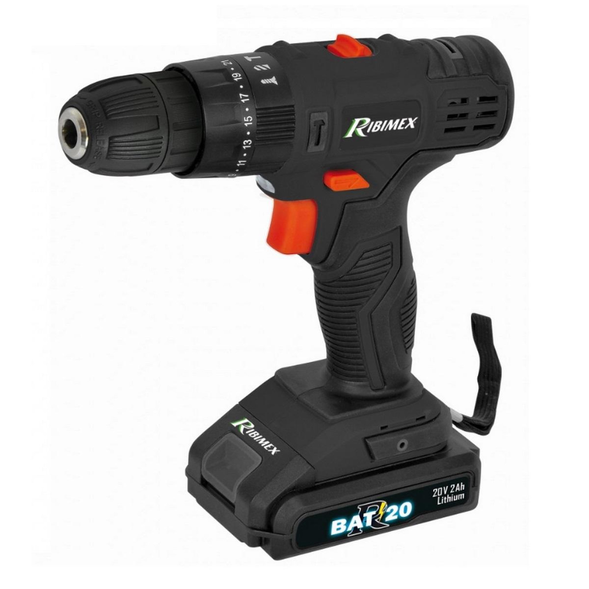 Ribimex Perceuse visseuse 20v noir - prbat20/p