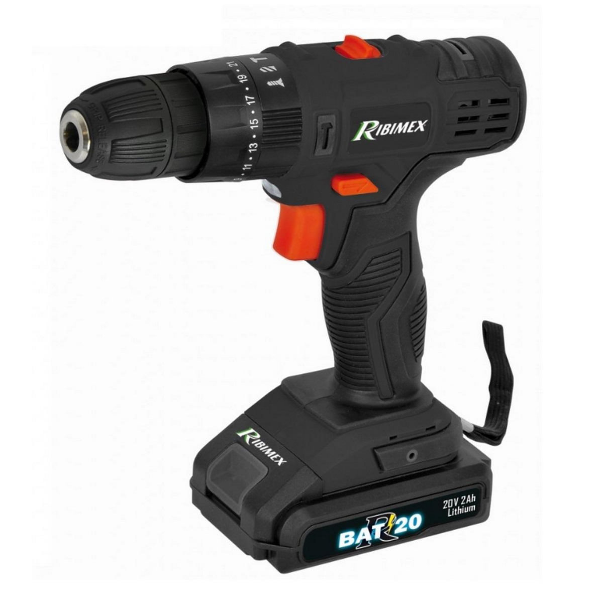 Ribimex Perceuse visseuse 20v noir - PRBAT20/P