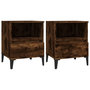 Voir la diapositive 2 : VIDAXL Tables de chevet 2 pcs Chene fume 40x35x50 cm