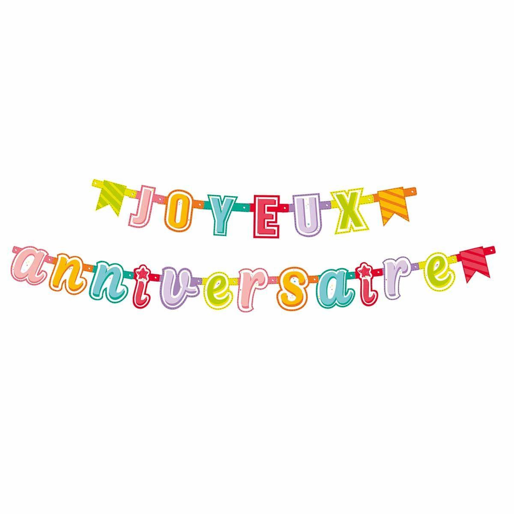 HOMEA Guirlande  Joyeux Anniversaire  2,2m Multicolore
