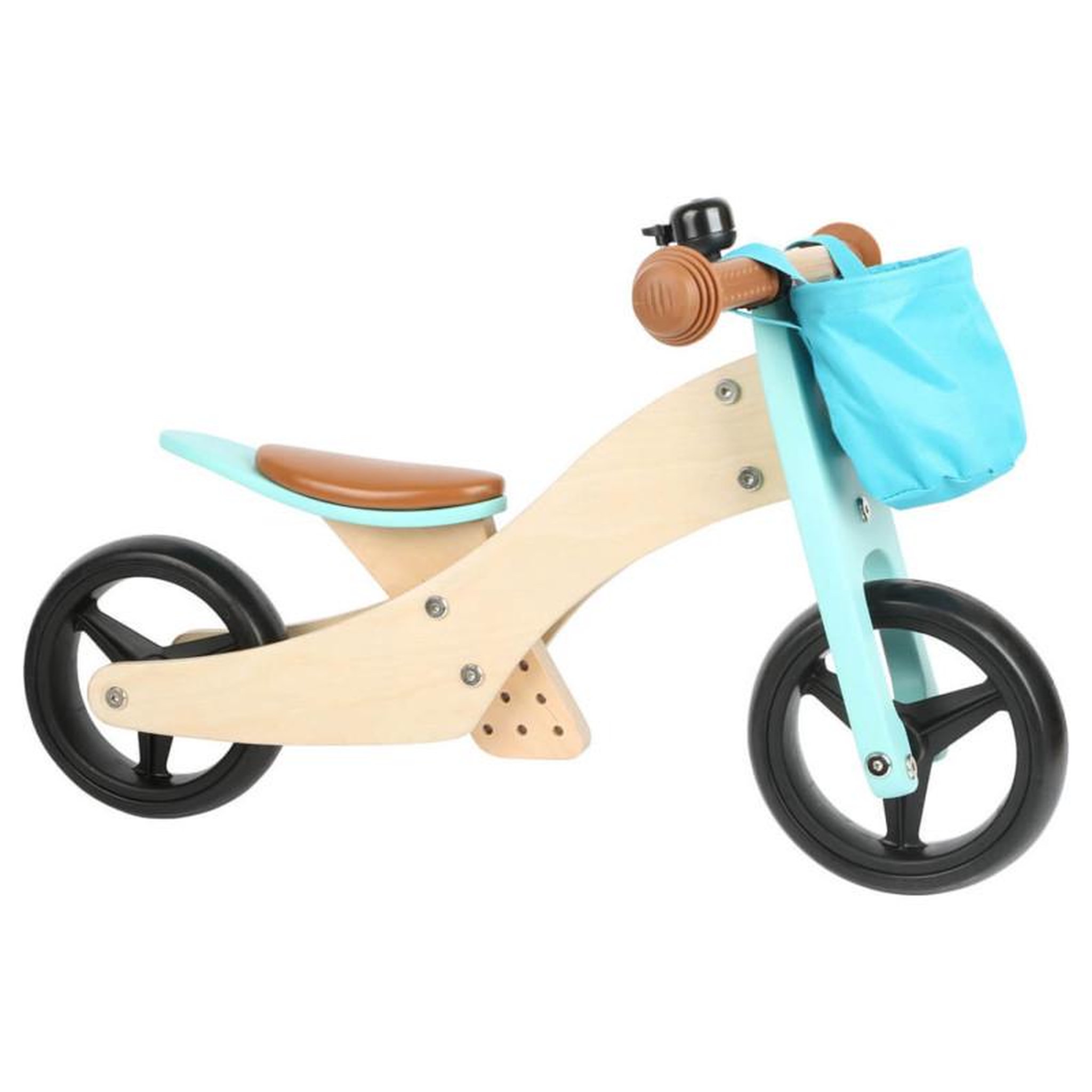 Voir la diapositive 3 : SMALL FOOT Small Foot - Wooden Tricycle and Balance Bike 2in1 Turquoise 11610