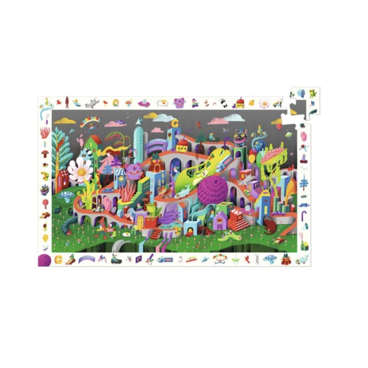 Djeco Puzzle Observation - Crazy town - 200 pieces