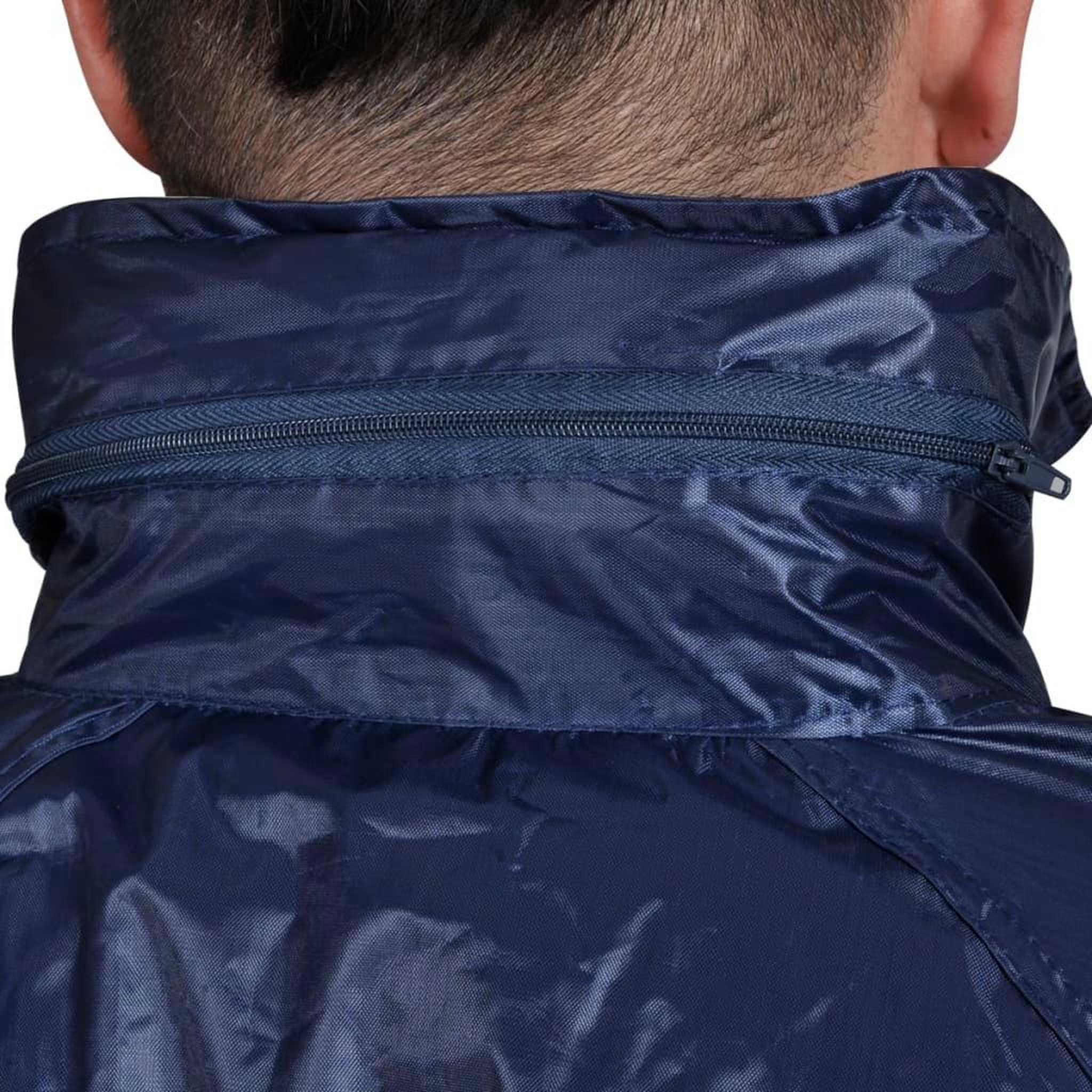 Voir la diapositive 3 : VIDAXL Combinaison de pluie avec capuche 2 pcs Hommes Bleu marine M