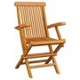 Voir la diapositive 3 : VIDAXL Chaises de jardin et coussins bleu lot de 4 Bois de teck massif