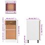 Voir la diapositive 6 : VIDAXL Armoire de plancher a tiroir Chene fume 40x46x81,5 cm Bois