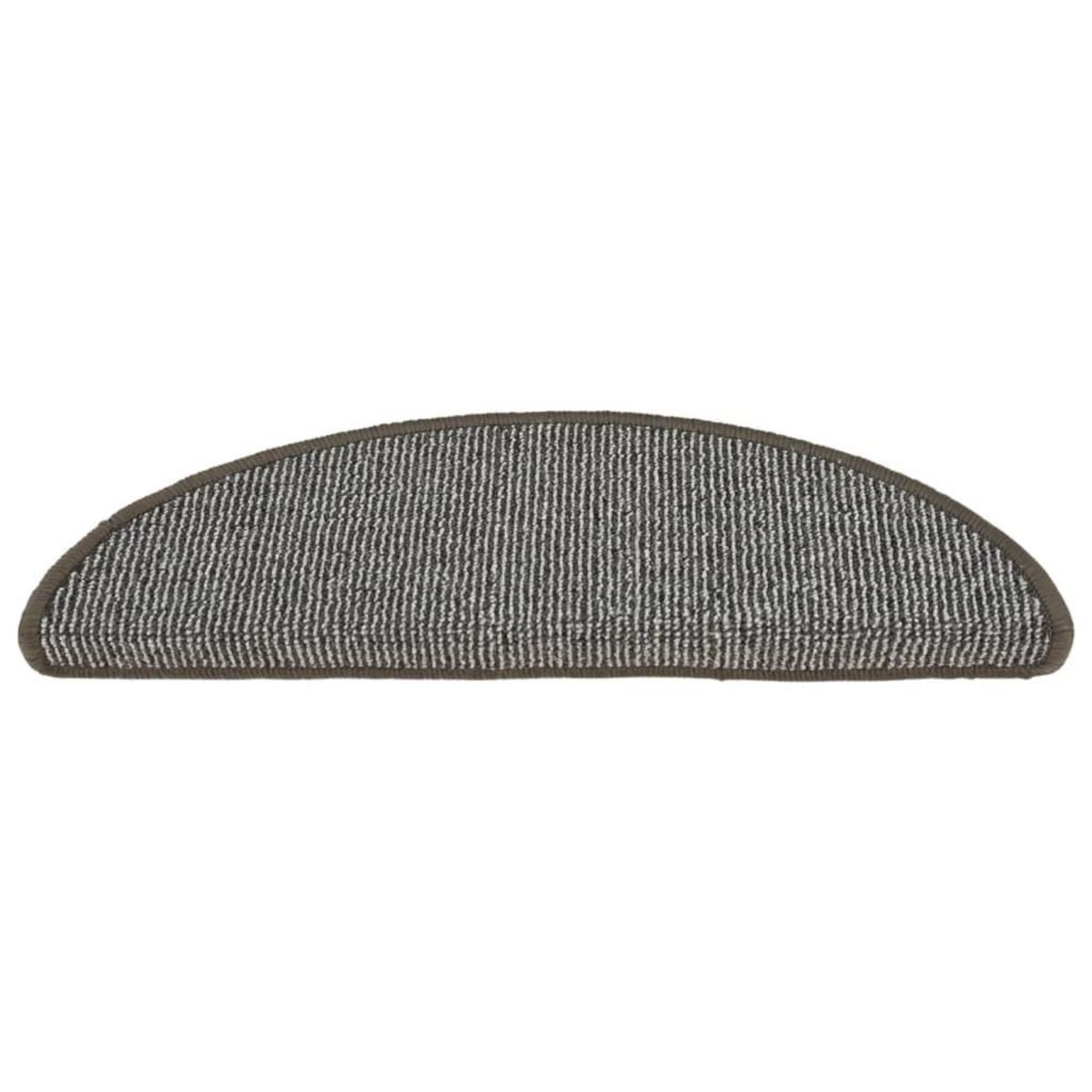 VIDAXL Tapis de marches d'escalier 15 pcs Gris 56x17x3 cm