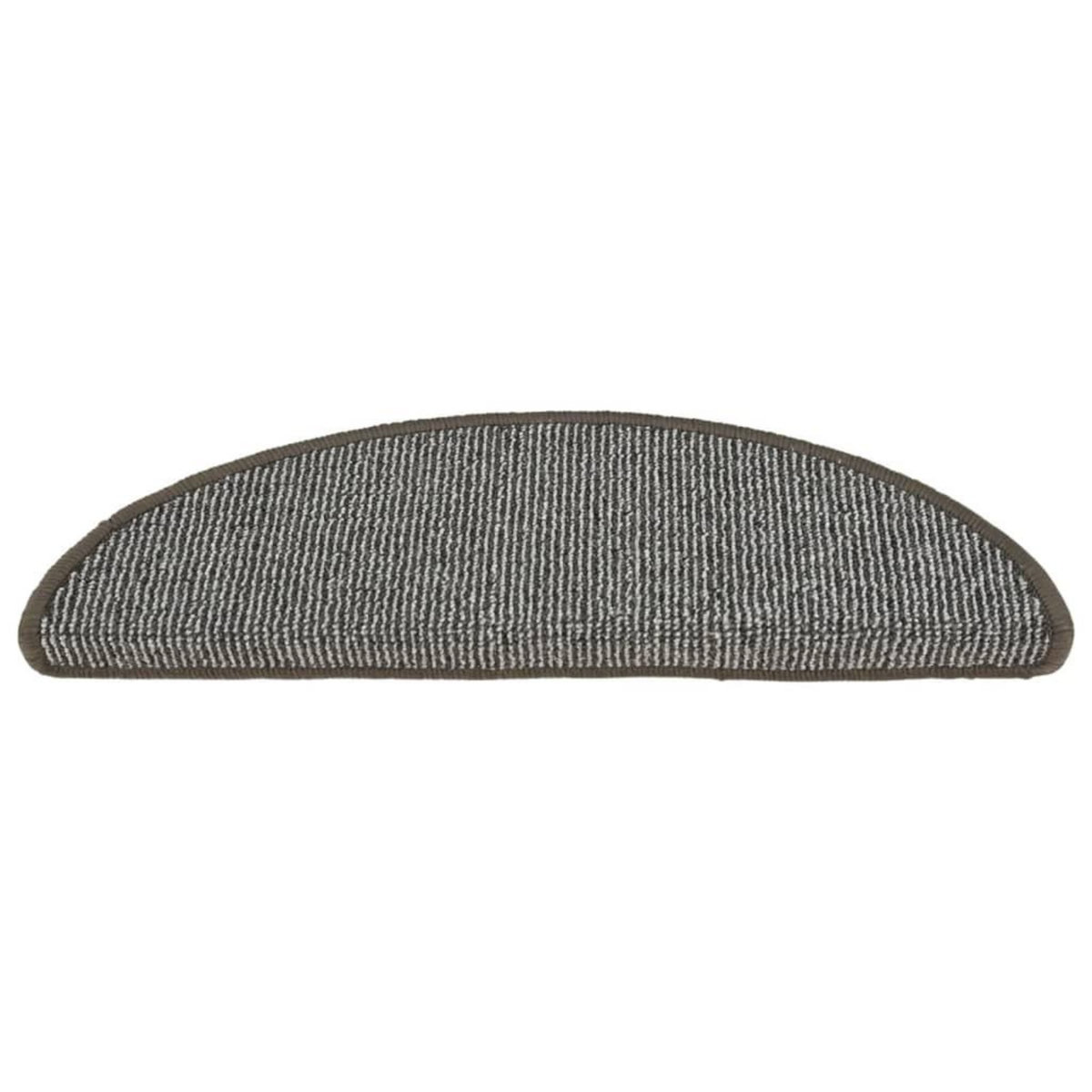 VIDAXL Tapis de marches d'escalier 15 pcs Gris 56x17x3 cm