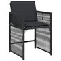 Voir la diapositive 4 : VIDAXL Chaises de jardin lot de 4 avec coussins noir resine tressee