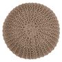 Voir la diapositive 6 : Rendez vous déco Pouf tricot rond en coton jaune moutarde D40 cm - Elisa