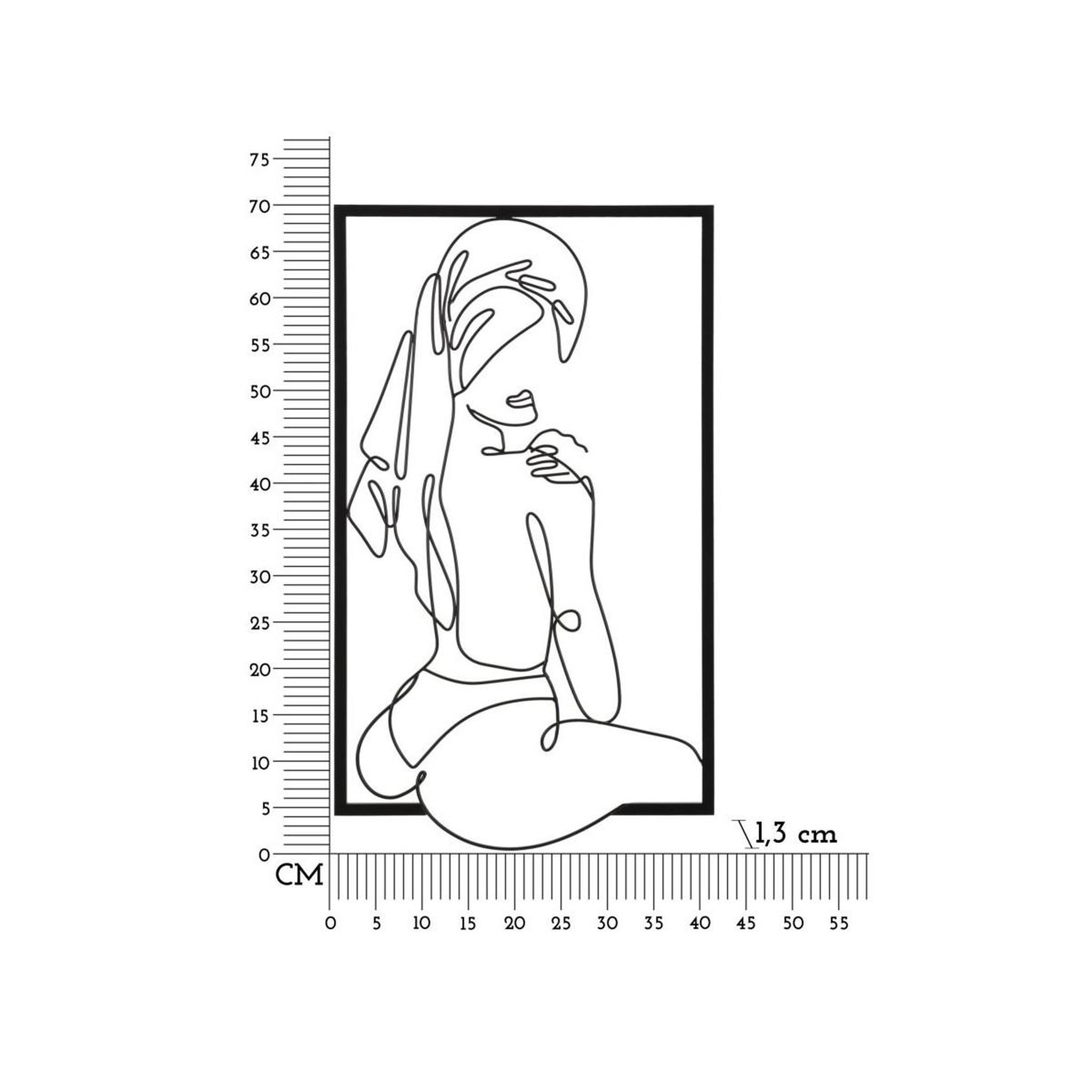 Voir la diapositive 6 : Paris Prix Décoration murale encadrée en métal  muro towel  70cm noir