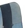 Voir la diapositive 5 : VIDAXL Chaise a bascule avec repose-pied Denim Bleu Toile patchwork